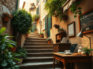 Mais oui, my new writing studio