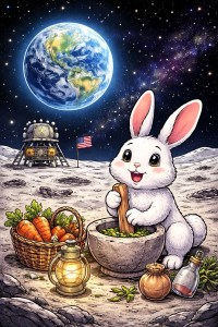 I’m being followed by a Moon Rabbit shadow